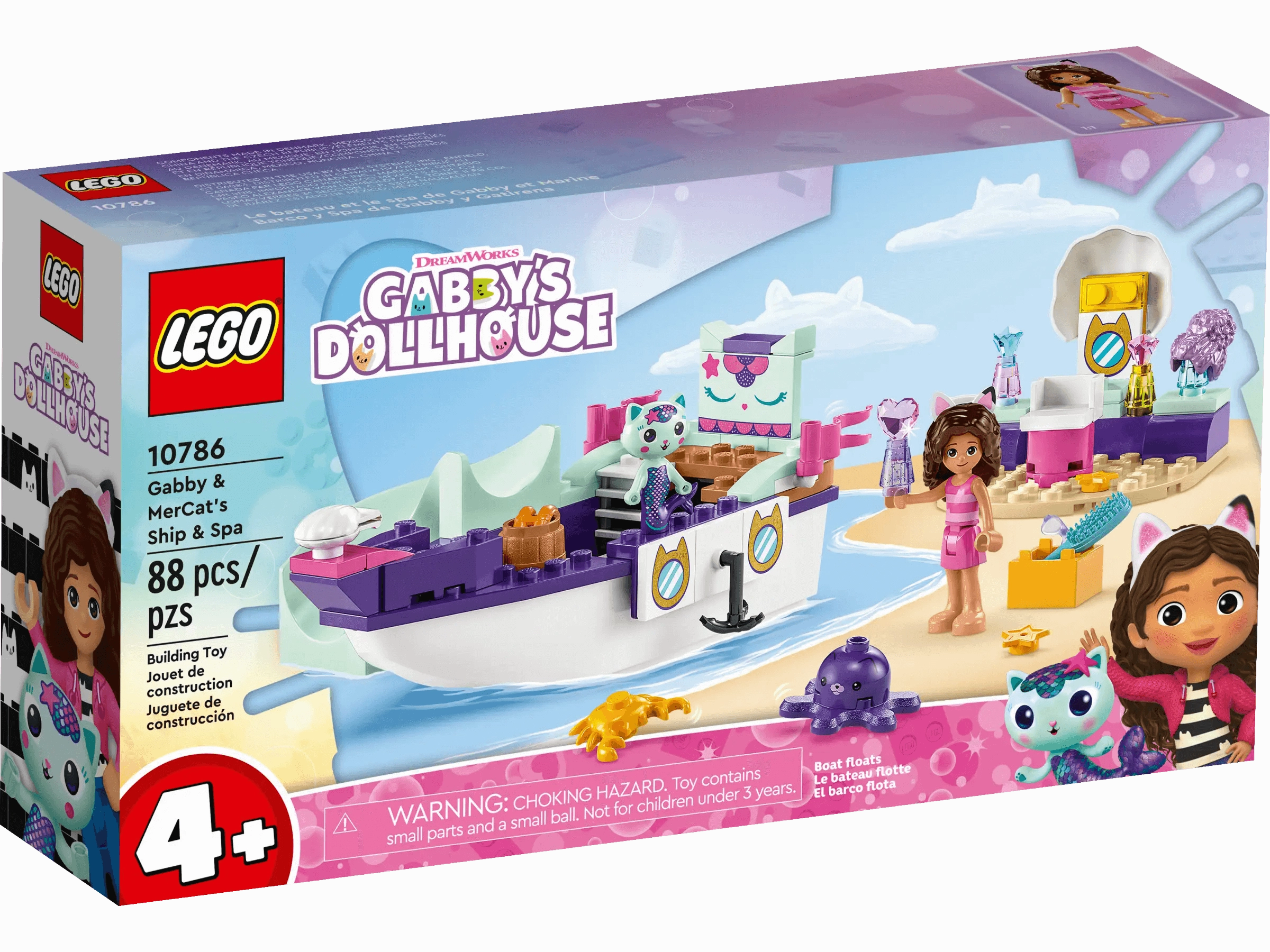 LEGO GABB'Y DOLLHOUSE 10786 Gabby & MerCat's Ship & Spa
