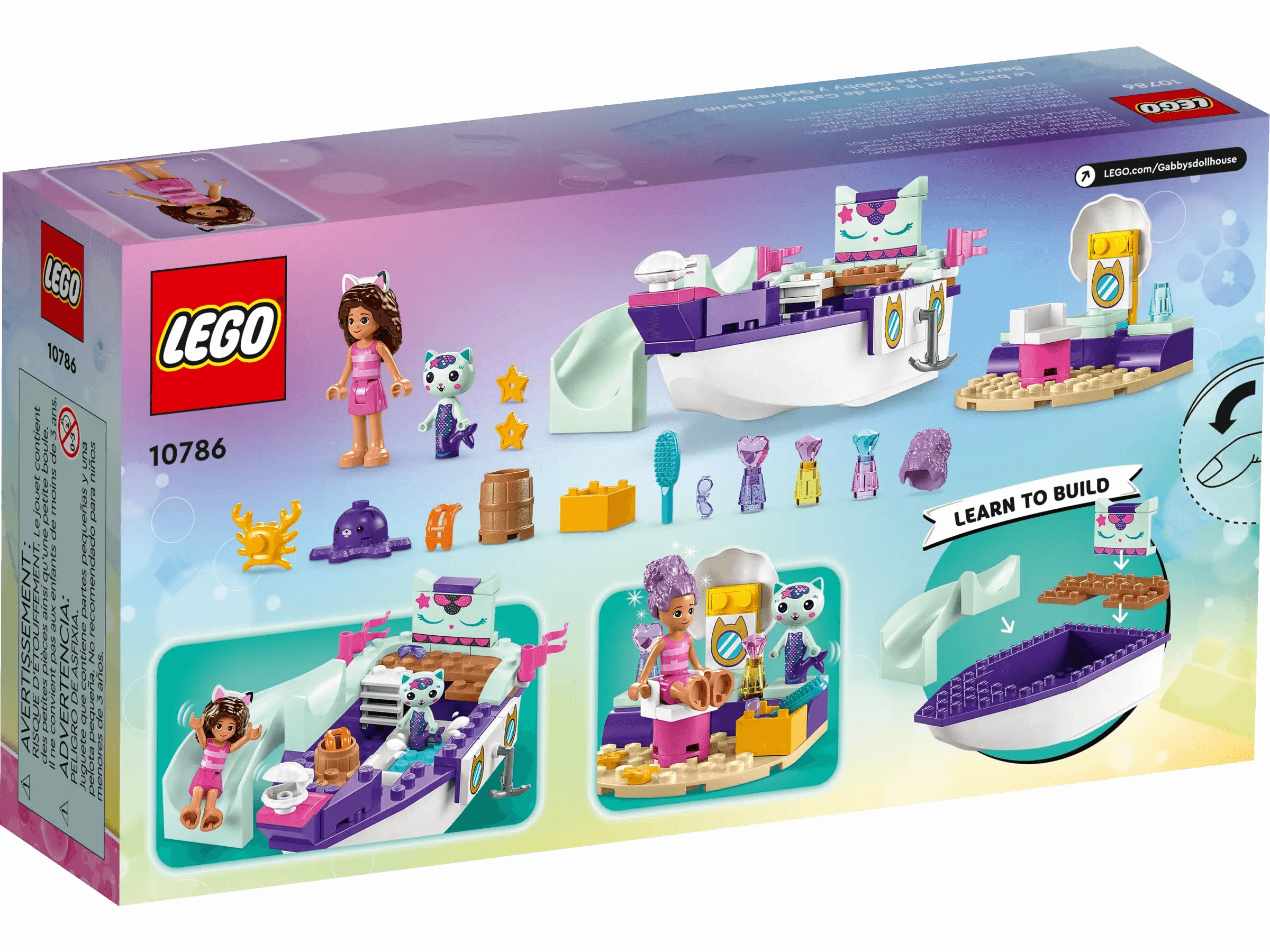 LEGO GABB'Y DOLLHOUSE 10786 Gabby & MerCat's Ship & Spa