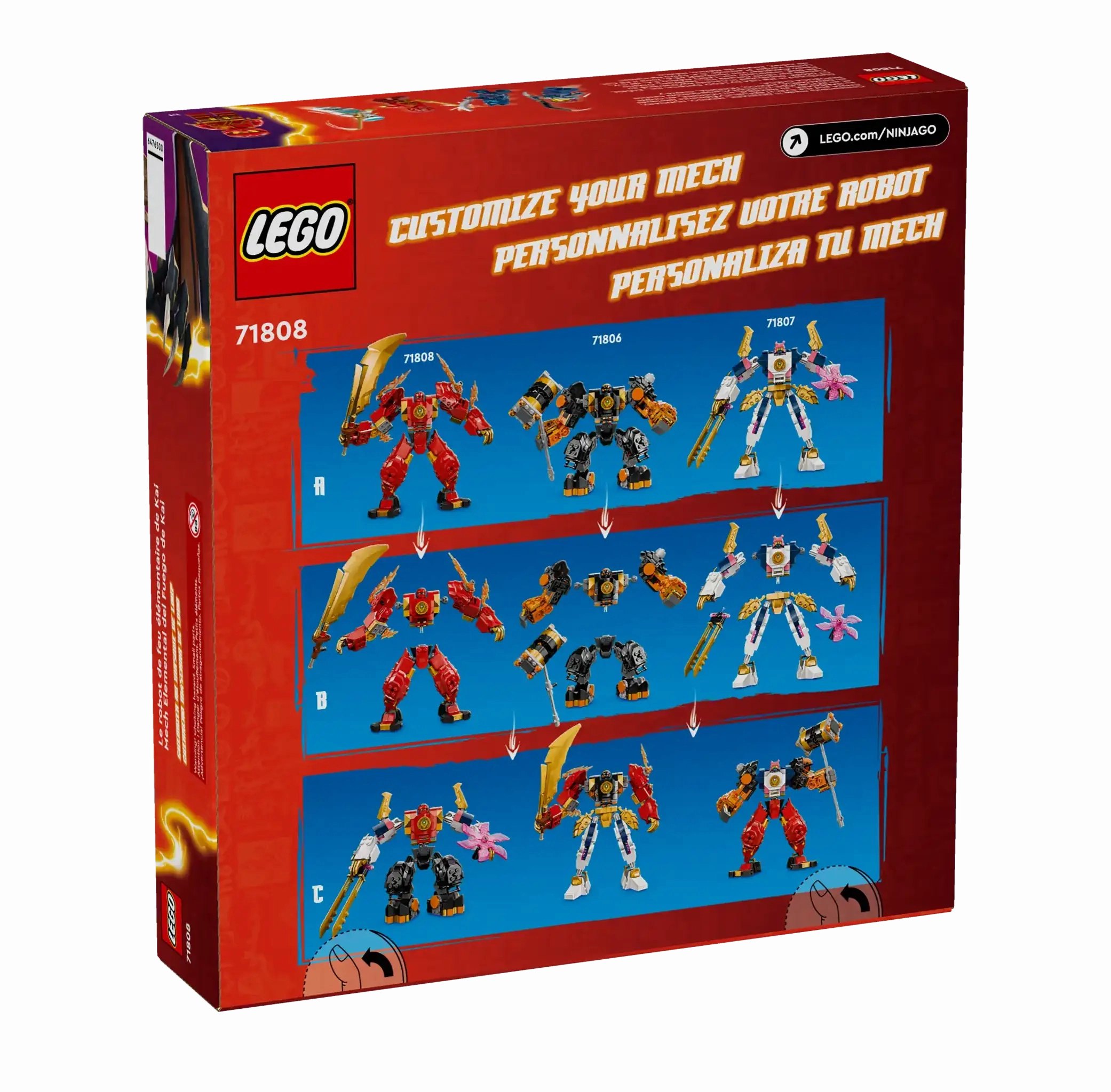 LEGO NINJAGO 71808 Kai's Elemental Fire Mech