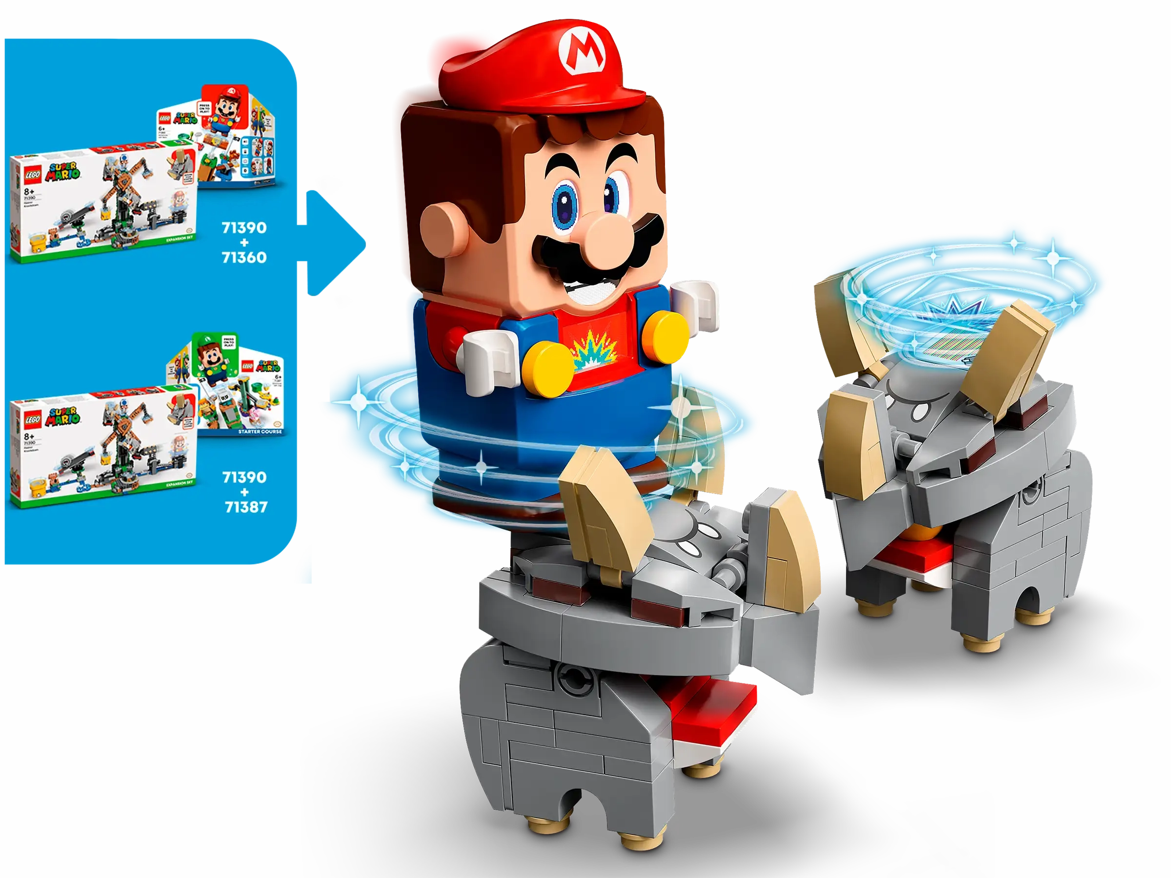 LEGO SUPER MARIO 71390 Reznor Knockdown Expansion Set