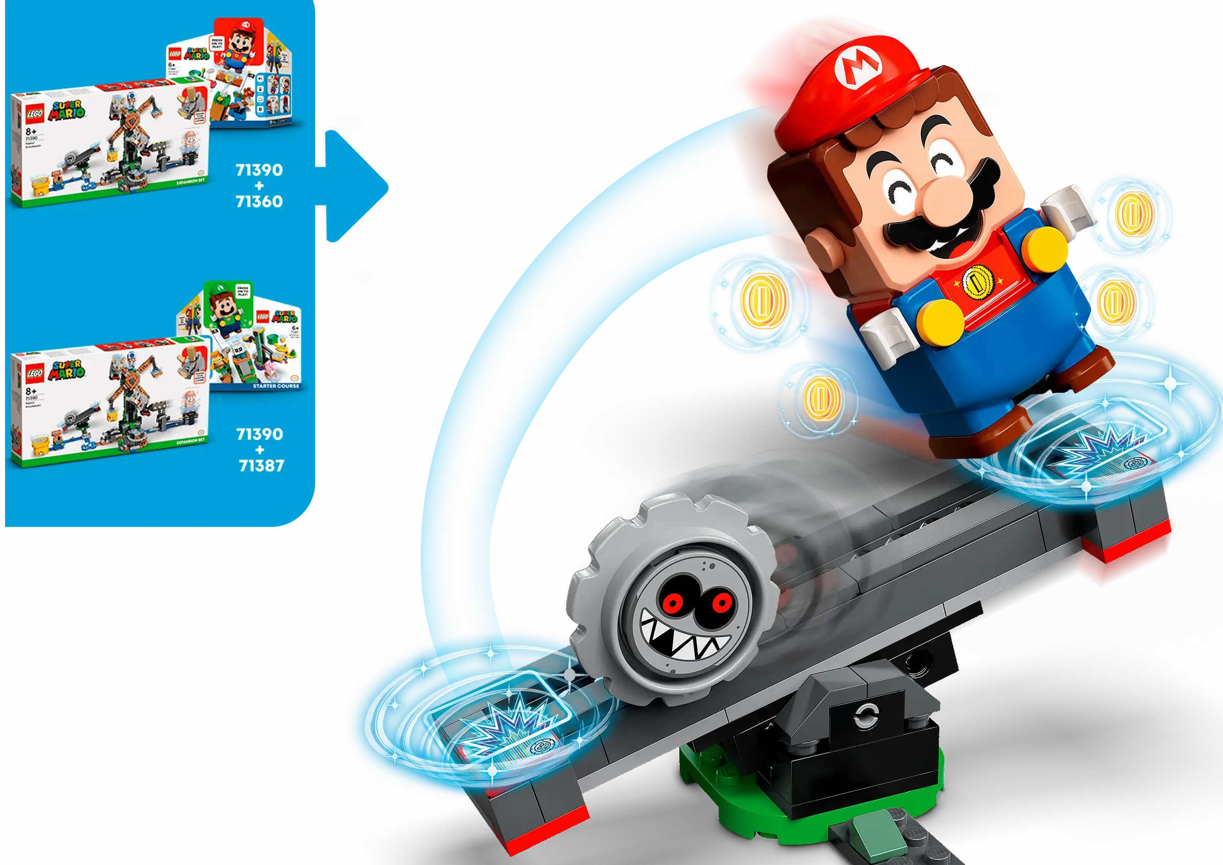 LEGO SUPER MARIO 71390 Reznor Knockdown Expansion Set