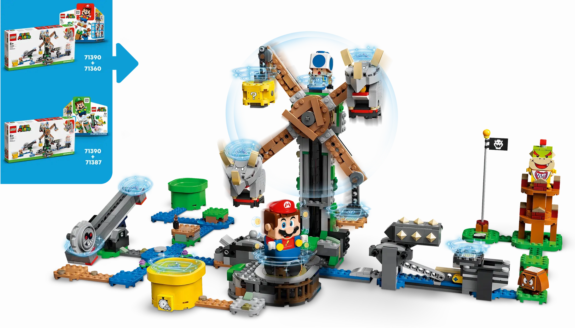 LEGO SUPER MARIO 71390 Reznor Knockdown Expansion Set