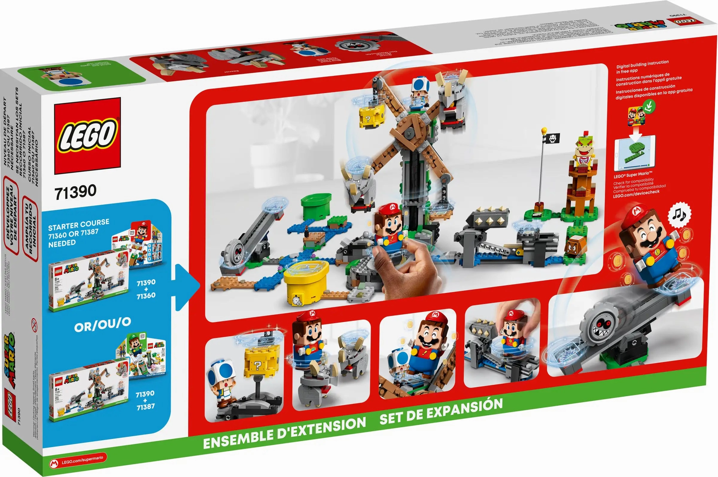 LEGO SUPER MARIO 71390 Reznor Knockdown Expansion Set