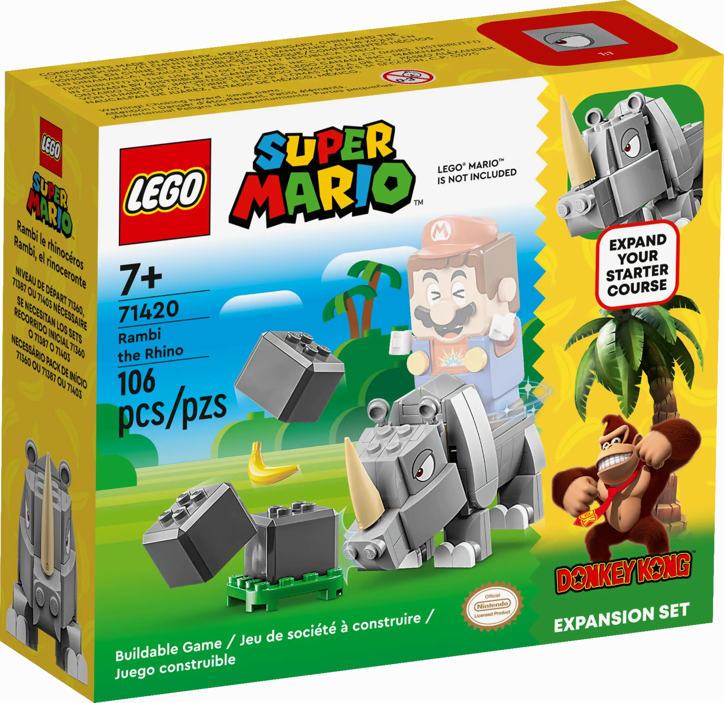 LEGO SUPER MARIO 71420 Rambi the Rhino Expansion Set