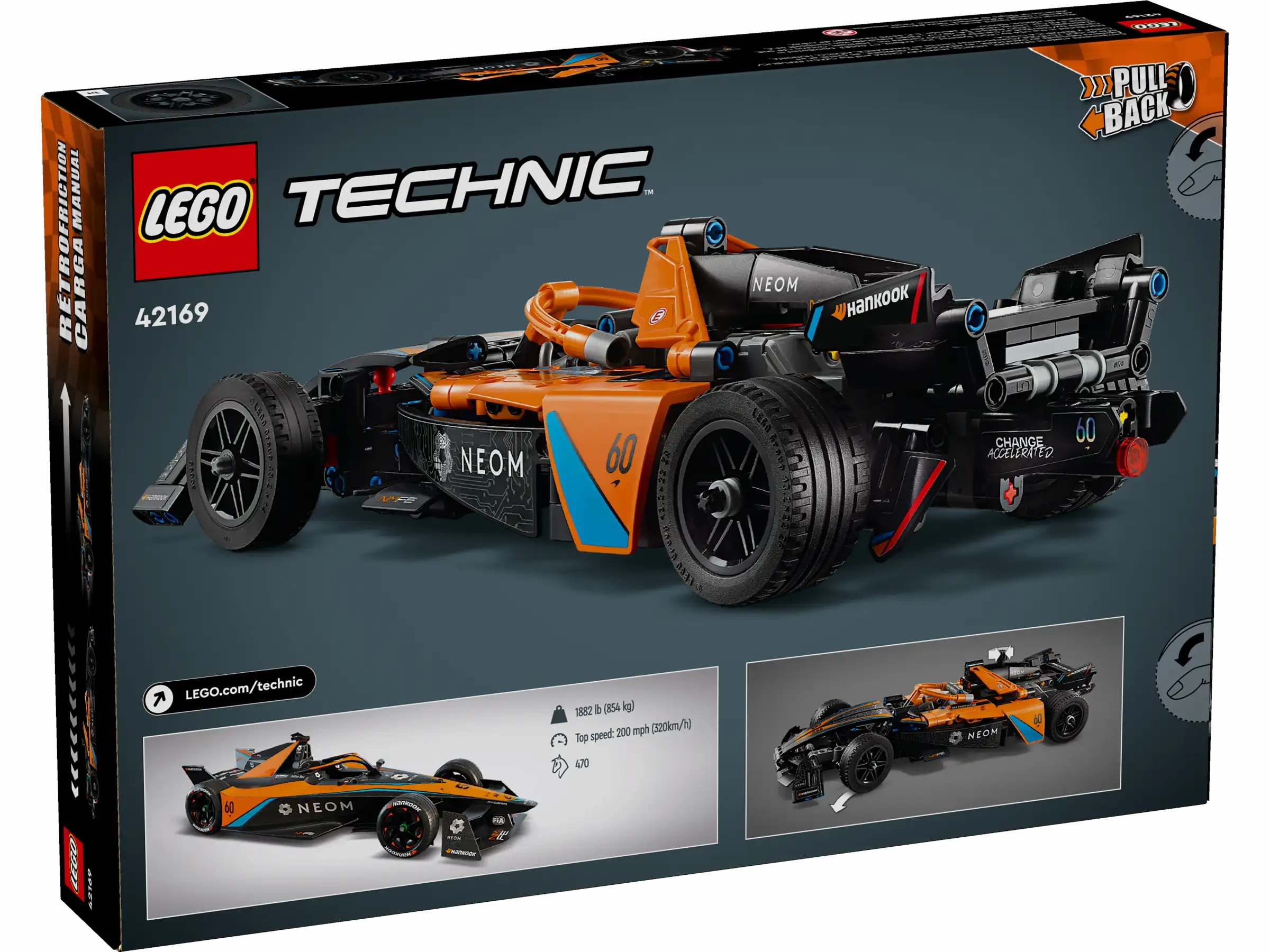 LEGO TECHNIC 42169 NEOM McLaren Formula E Race Car