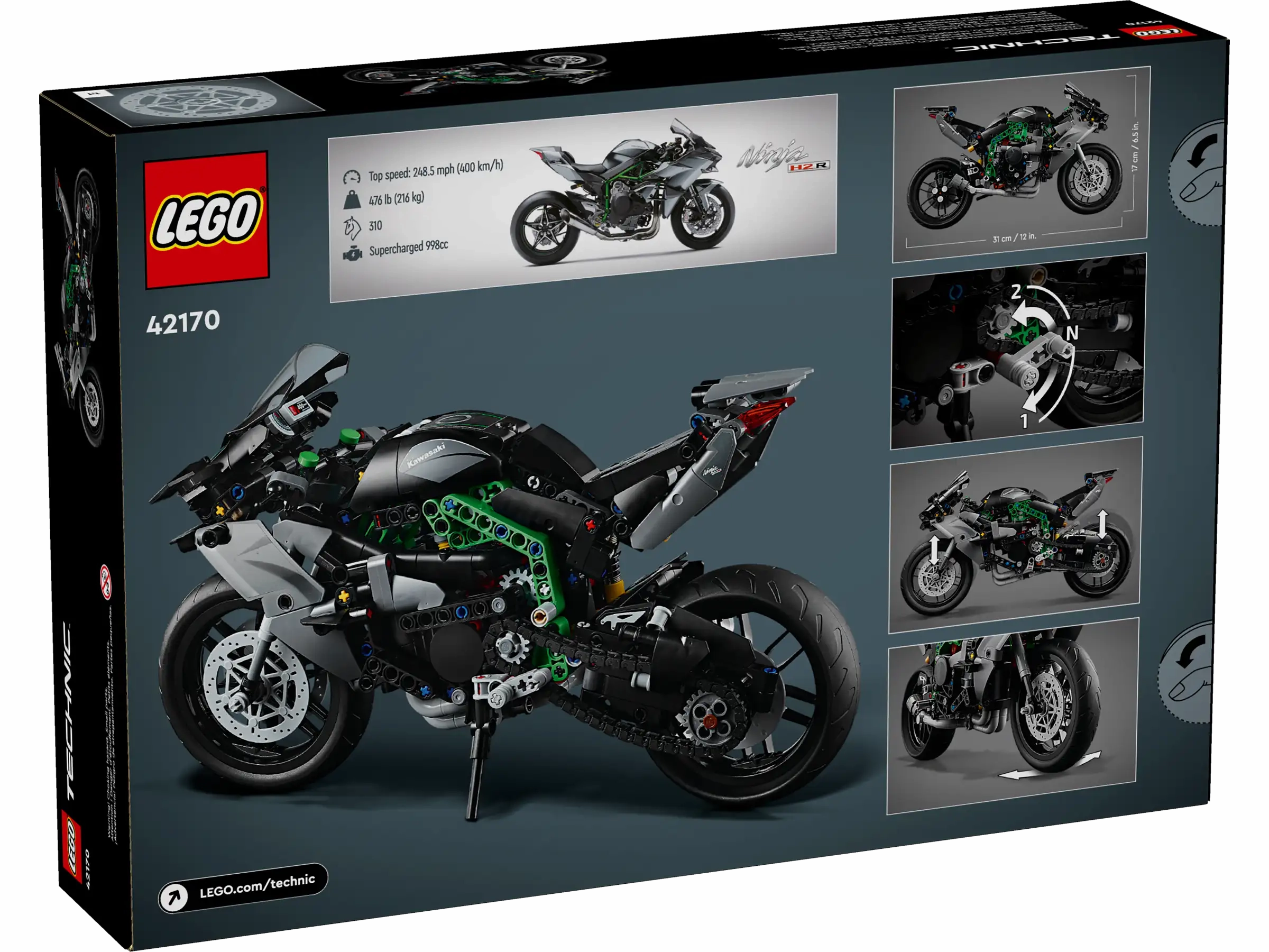 LEGO TECHNIC 42170 Kawasaki Ninja H2R Motorcycle