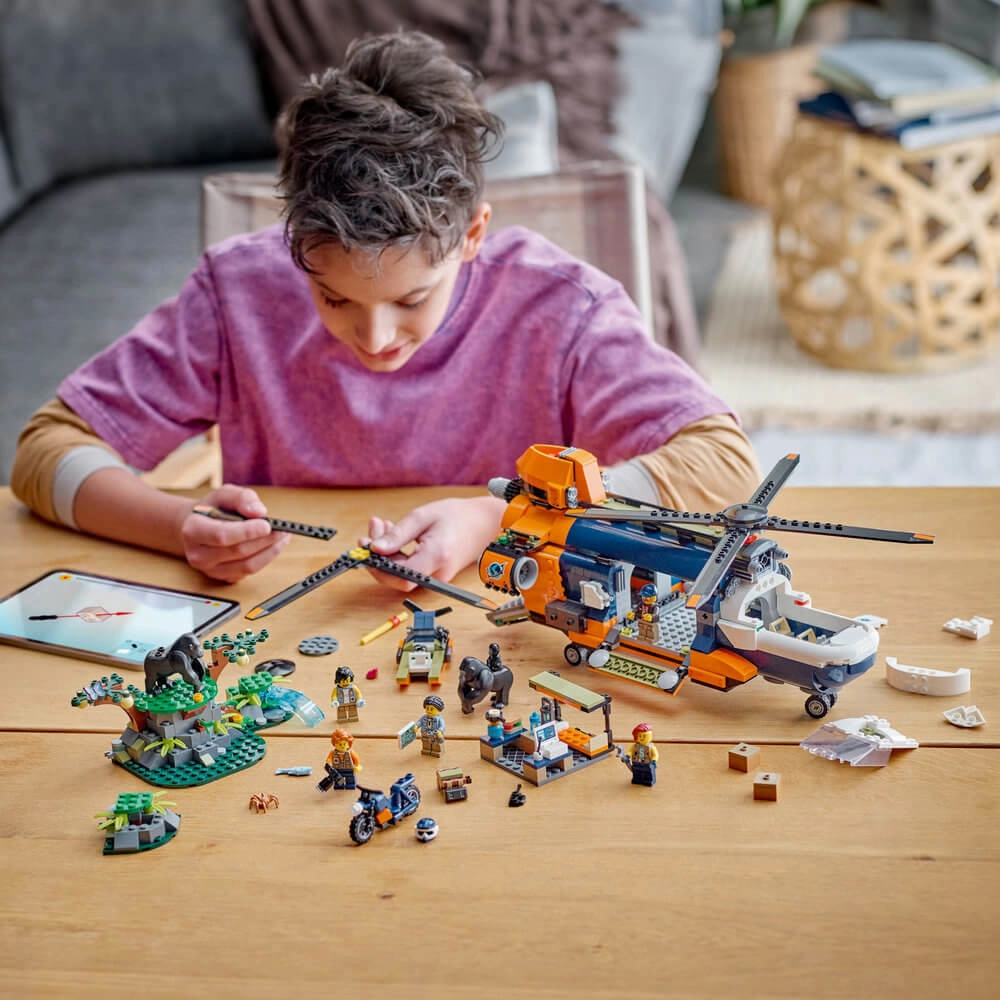 Lego Toys LEGO City Jungle Explorer Helicopter at Base Camp 881 Piece Building Set (60437)