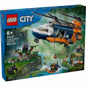 Lego Toys LEGO City Jungle Explorer Helicopter at Base Camp 881 Piece Building Set (60437)