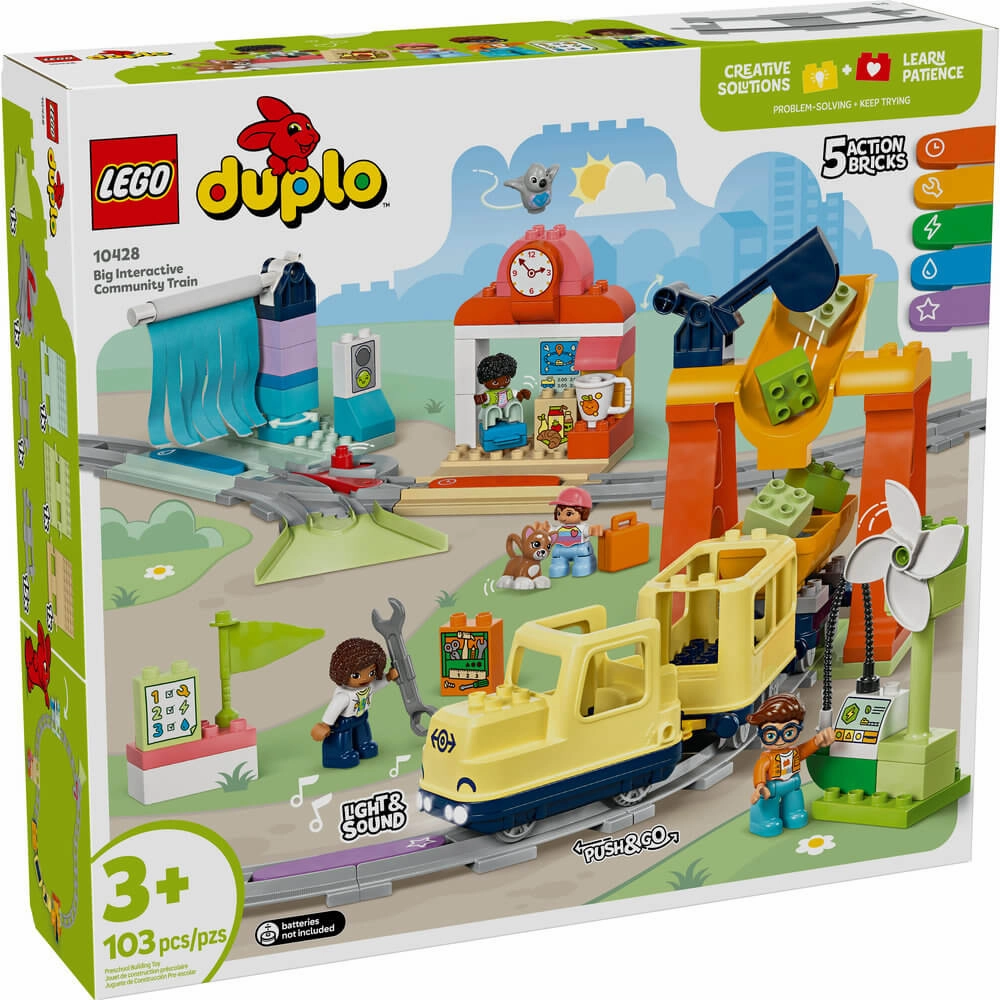 Lego Toys LEGO DUPLO Big Interactive Community Train Building Kit 10428