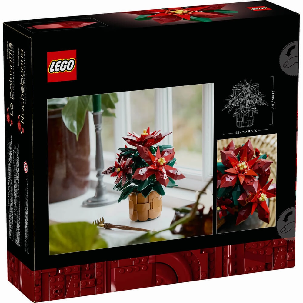 Lego Toys LEGO Icons  Poinsettia 608 Piece Building Kit (10370)