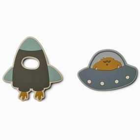Liewood Teether Gia 2-pack Space Blue Multi Mix