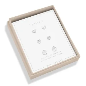 Boucles d'oreilles en argent plaqué Life's A Charm Famille 7850 Joma Jewellery