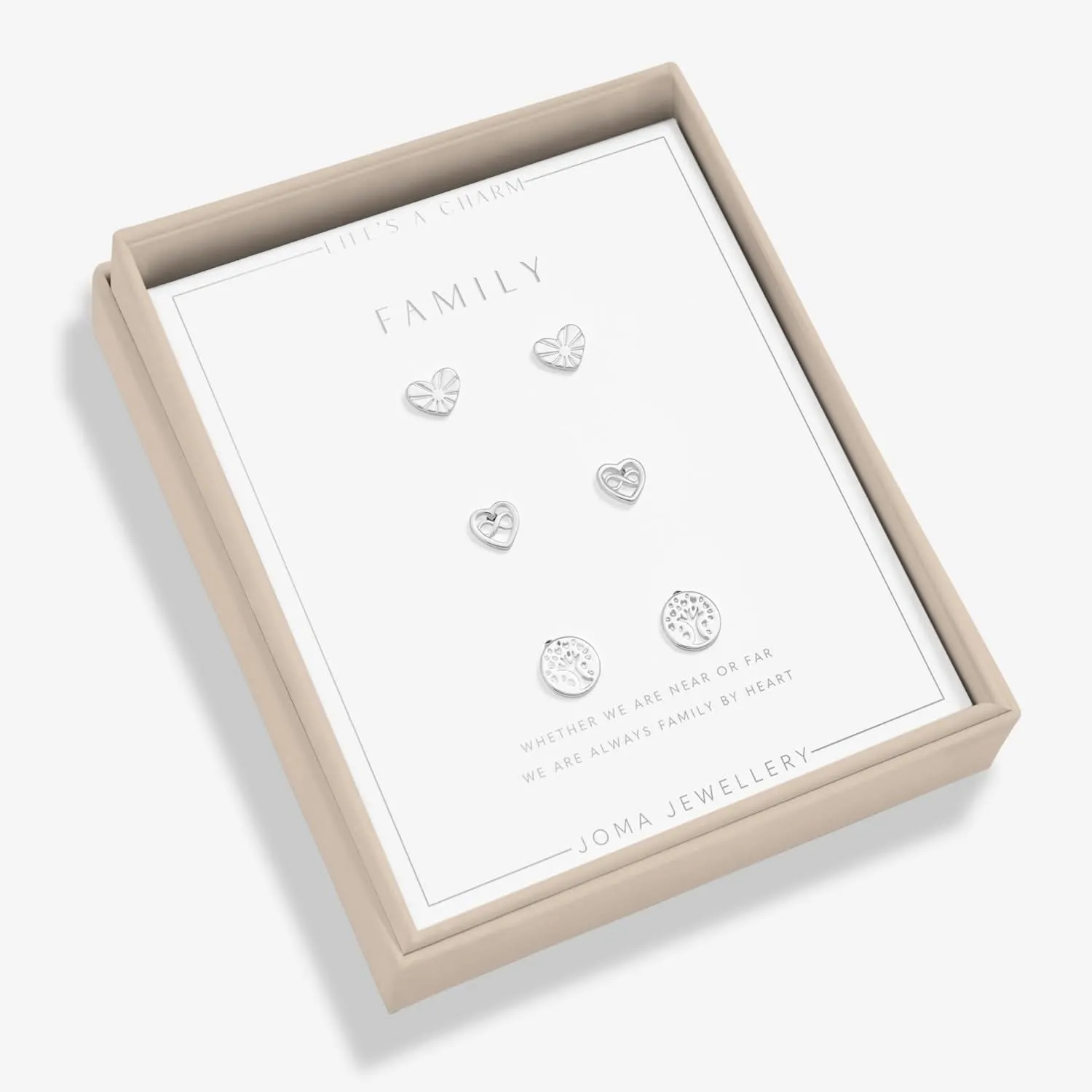 Boucles d'oreilles en argent plaqué Life's A Charm Famille 7850 Joma Jewellery