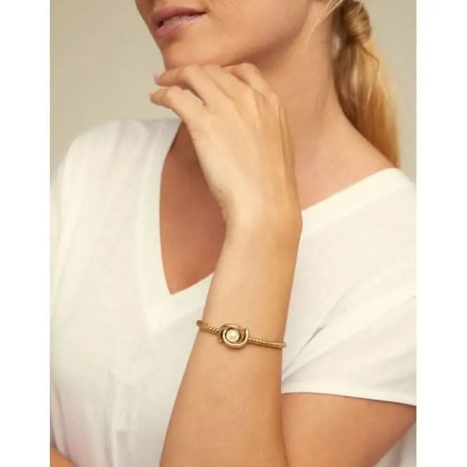 Bracelet en coquille de perle métallique blanc Petite Lune Unode50 Bijoux et accessoires