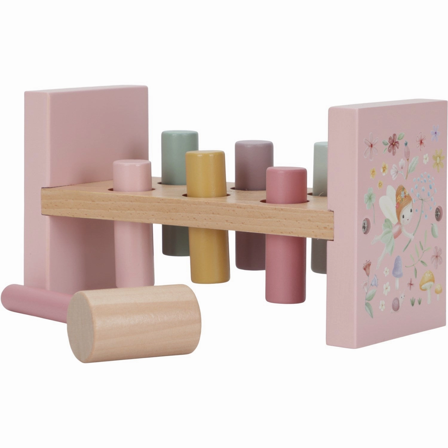 Little Dutch Fairy Garden Pink Pounding Bench