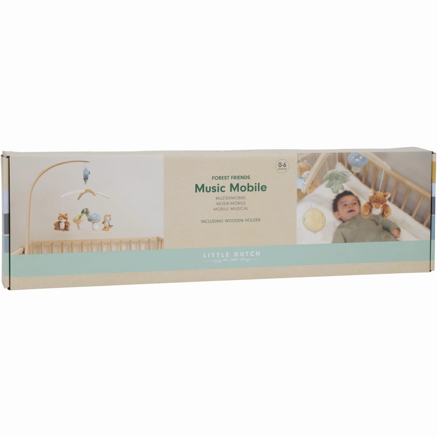 Little Dutch Forest Friends Blue Music Mobile Wood