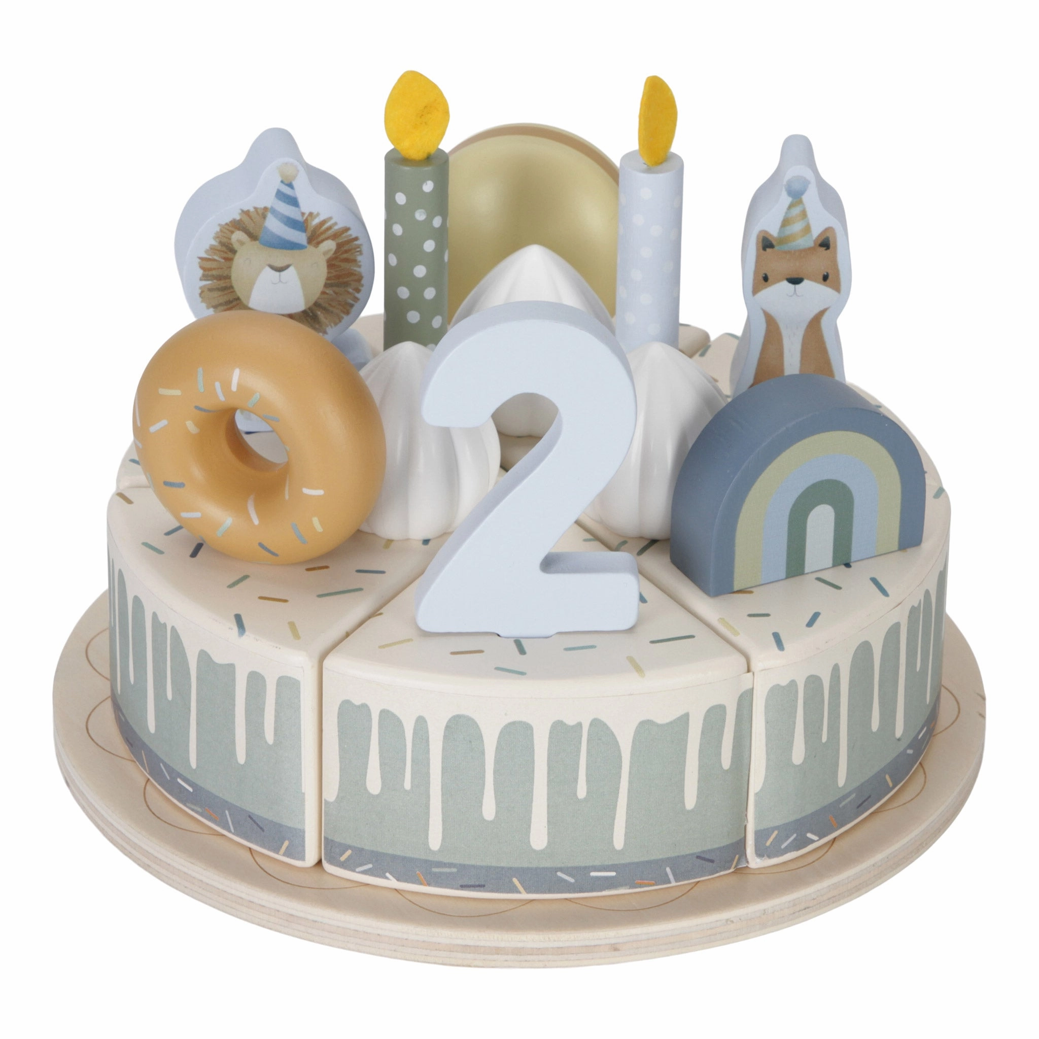 Little Dutch Wooden Birthday Cake - Blue
