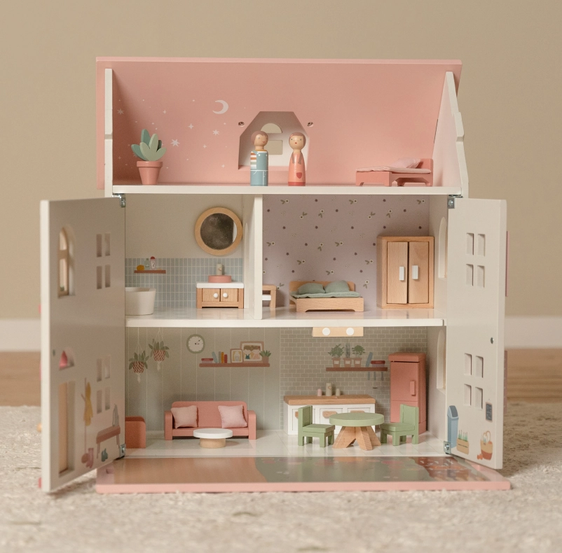 Little Dutch Wooden Dolls House With Furniture