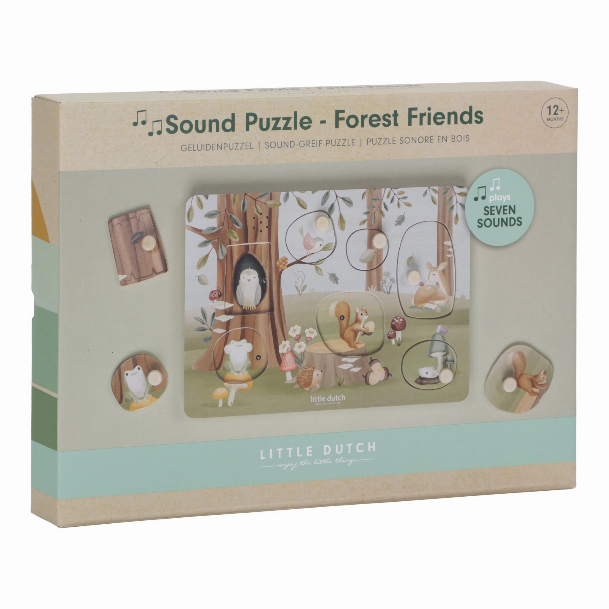Little Dutch Wooden Sound puzzle - Forest Friends