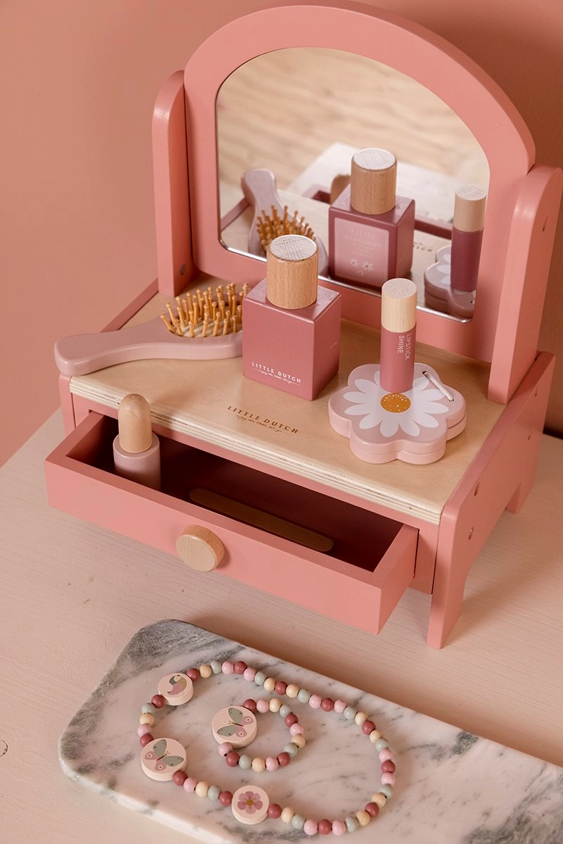Little Dutch Wooden Vanity Table - Pink