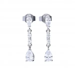 Boucles d'oreilles longues en forme de larme E5982 - Diamonfire Jewellery