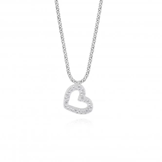 Collier Lucia Lustre Heart Organic Pave 4800 par Joma Jewellery