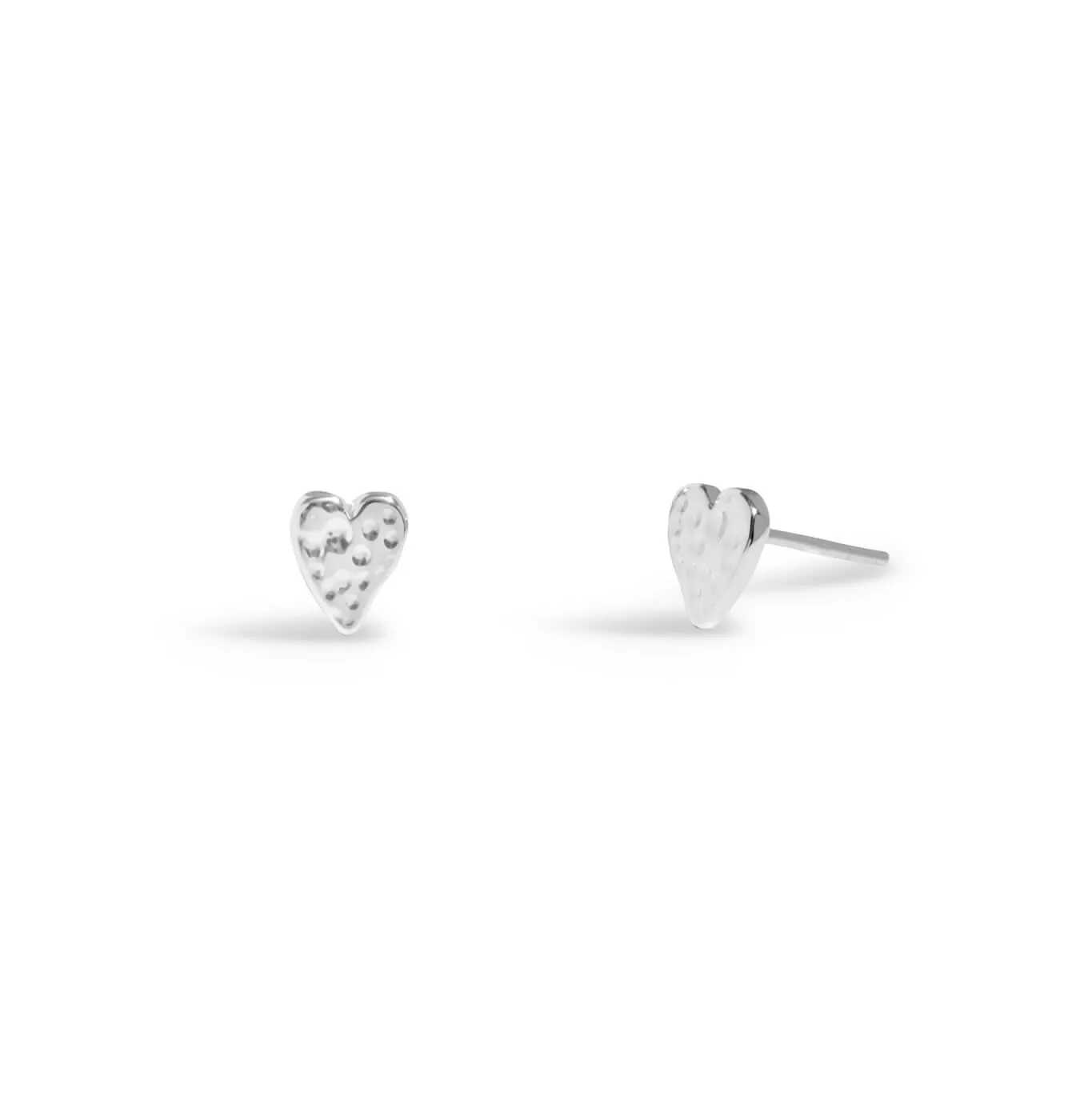 Boucles d'oreilles en argent martelé en forme de cœur Lumia 8650 Joma Jewellery