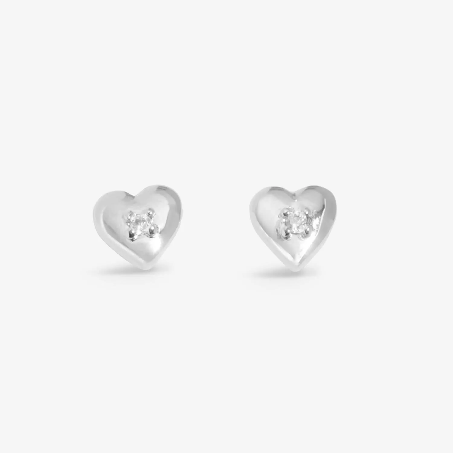 Boucles d'oreilles en zirconium cœur plaqué argent 8651 Joma Jewellery