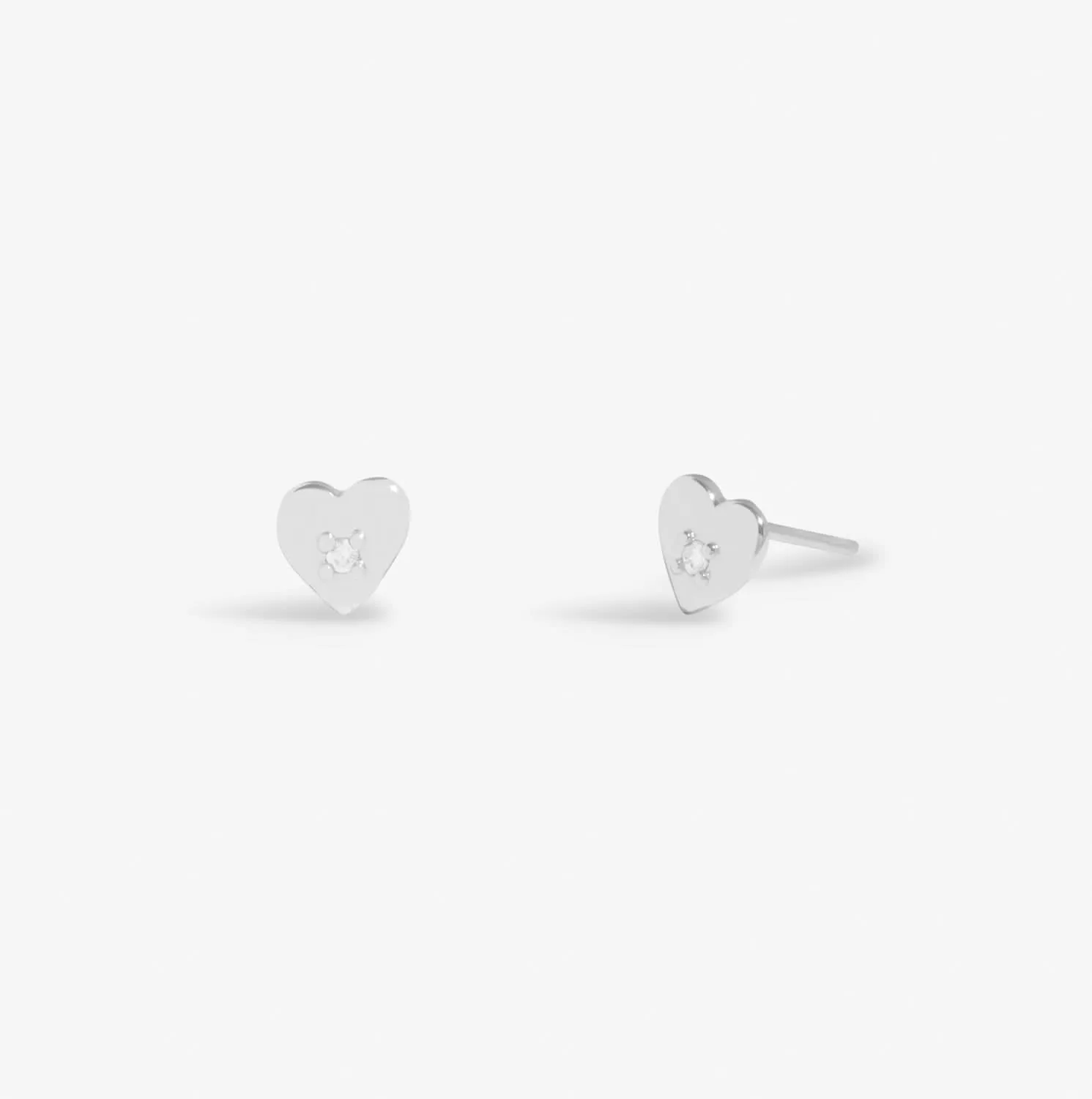 Boucles d'oreilles en zirconium cœur plaqué argent 8651 Joma Jewellery