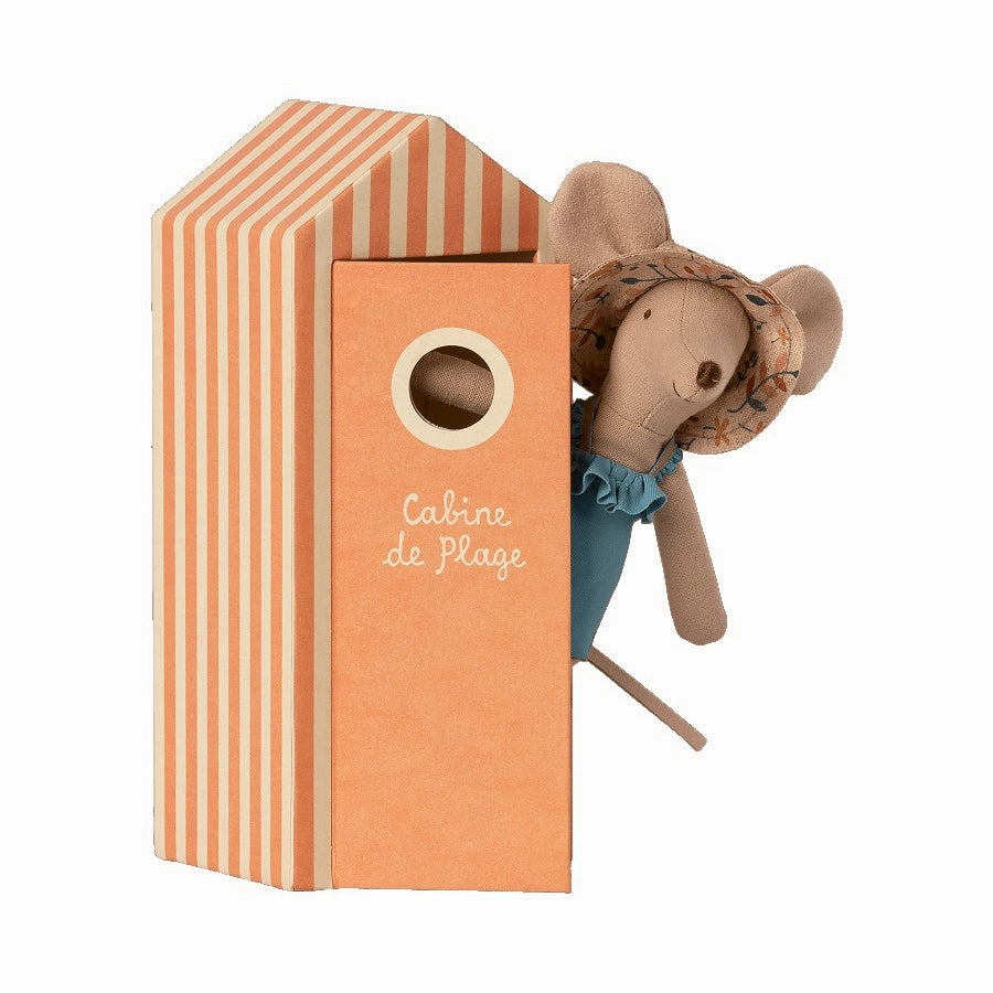 Maileg Beach Mice, Mum in Cabin De Plage