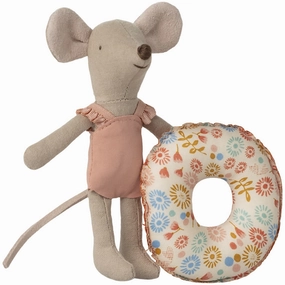 Maileg Beach Mouse With Float, Little Sister - Flower