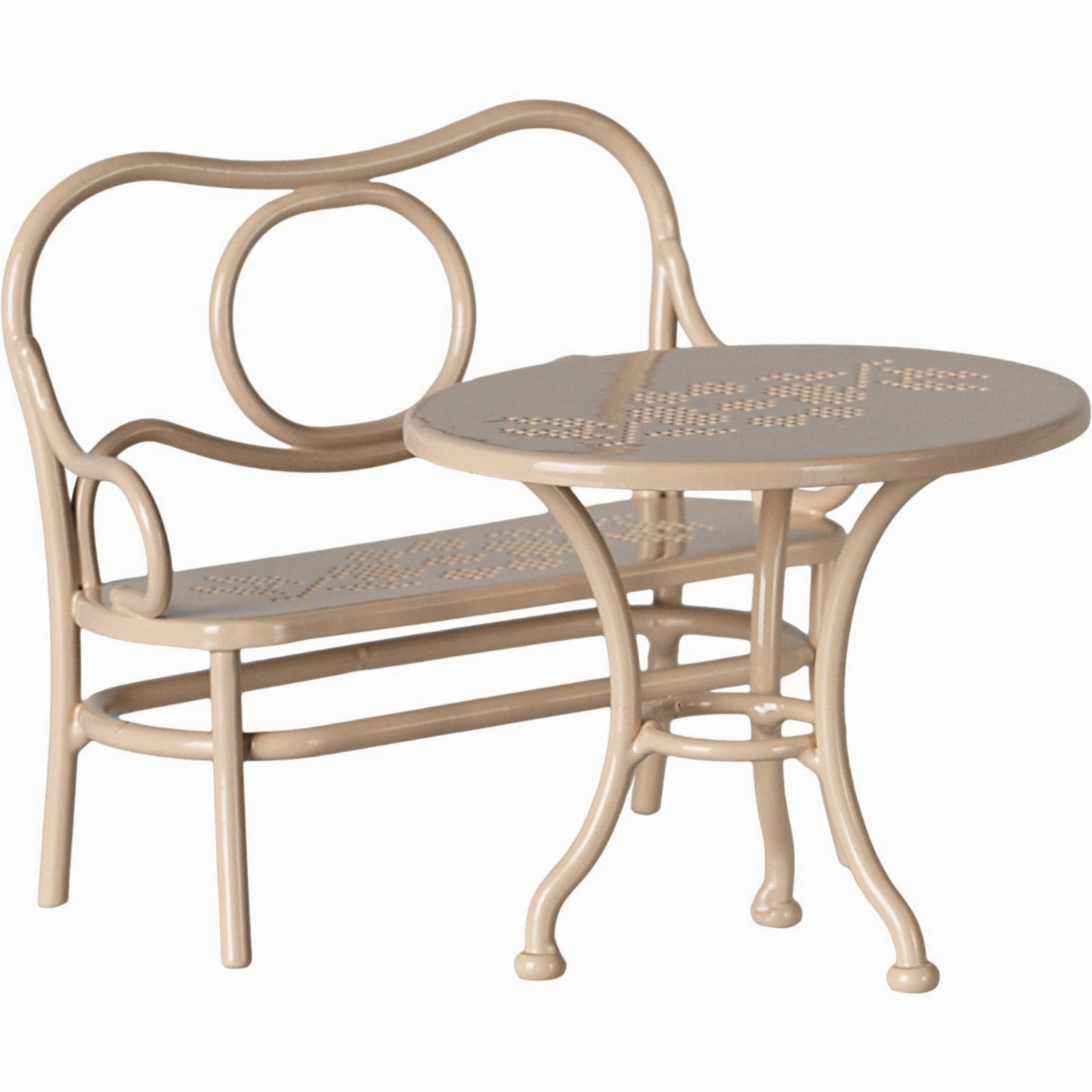 Maileg Caf Set, Mouse, Big - Pale Pink