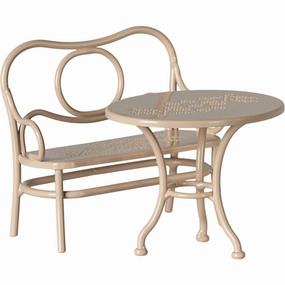 Maileg Caf Set, Mouse, Big - Pale Pink