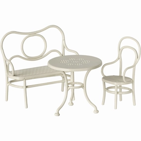 Maileg Caf Set, Mouse, Small - Off White