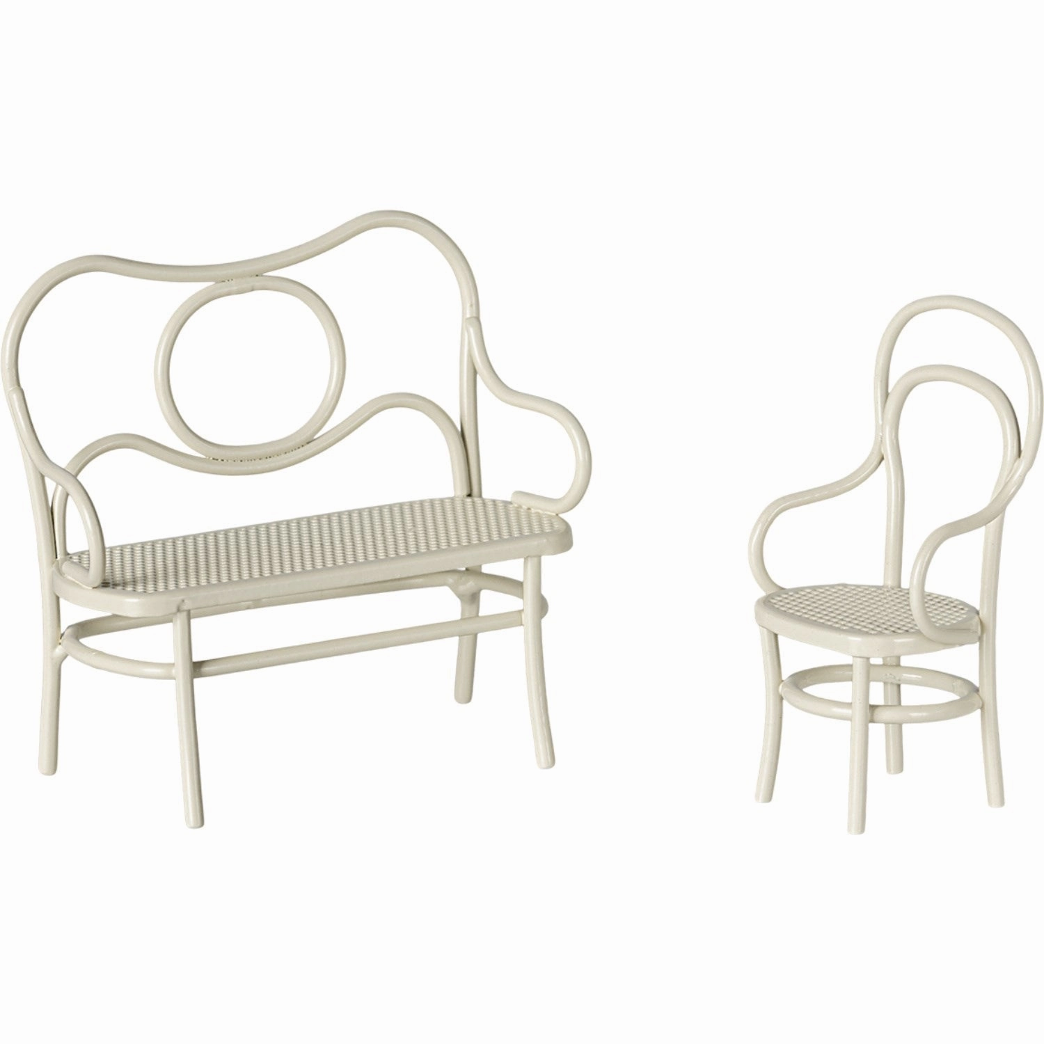 Maileg Caf Set, Mouse, Small - Off White