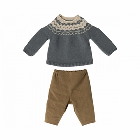 Maileg Pants and Knitted Sweater, Size 5