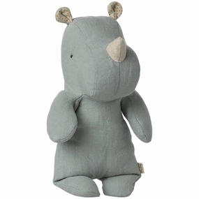 Maileg Safari Friends, Rhino, Small - Light Dusty Blue