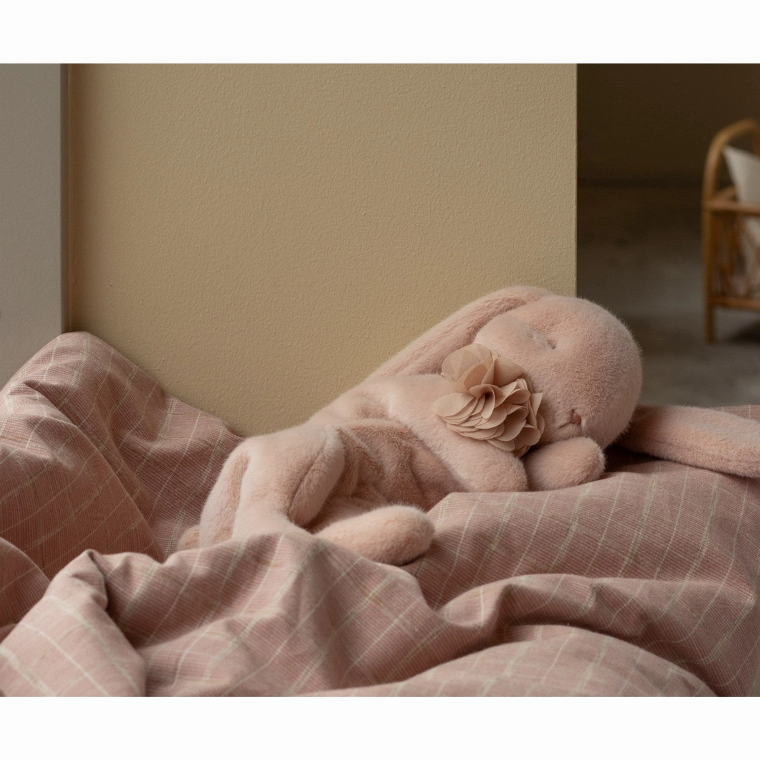 Maileg Sleeping Bunny Plush, Small - Powder