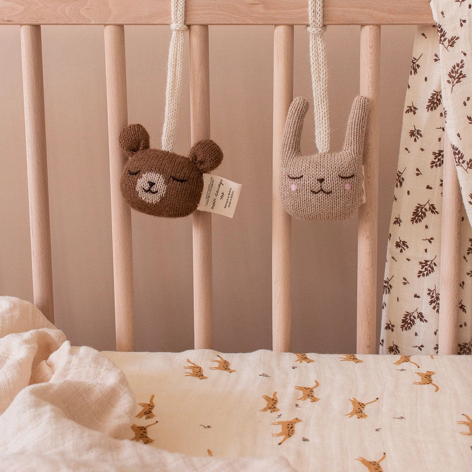 Main Sauvage Baby Gym Toy - Hanging Rattle - Teddy