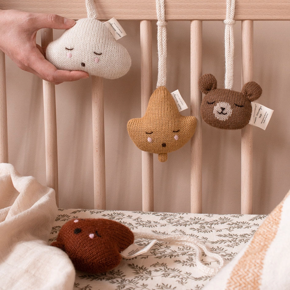 Main Sauvage Baby Gym Toy - Hanging Rattle - Teddy