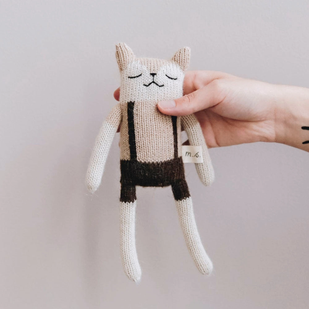Main Sauvage Knit Toy - Fawn - Overalls