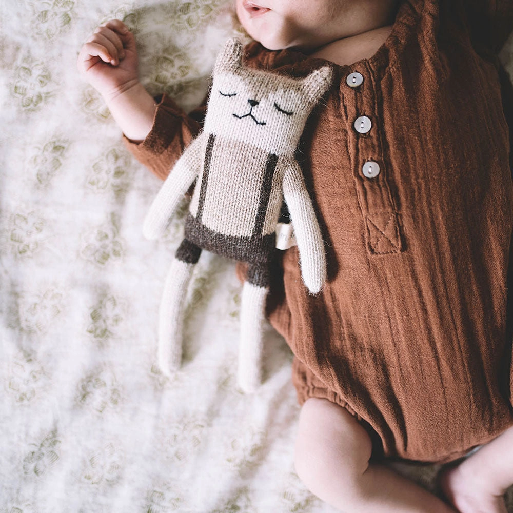 Main Sauvage Knit Toy - Fawn - Overalls