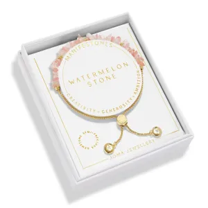 Bracelet en Pierre de Pastèque Plaqué Or Manifestones 7449 Joma Bijoux