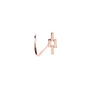 Boucles d'oreilles Aurore Twirl de Maria Black, or rose