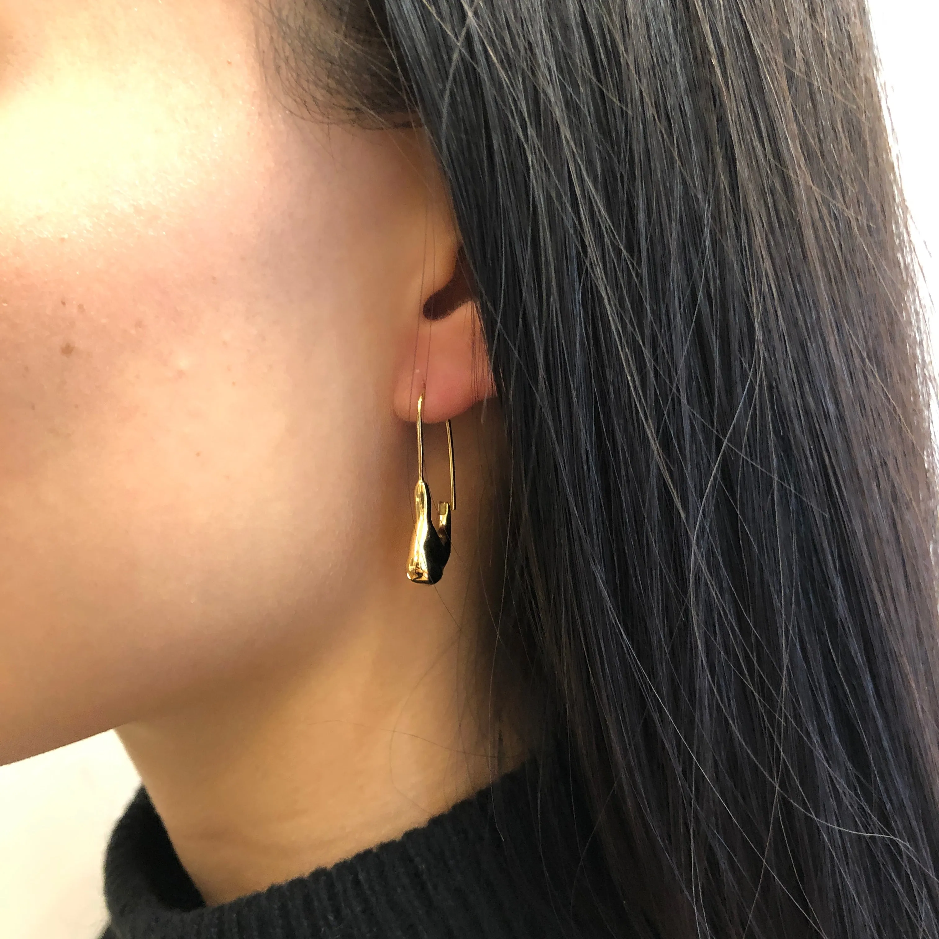 Boucles d'oreilles mini galet Maria Black, or