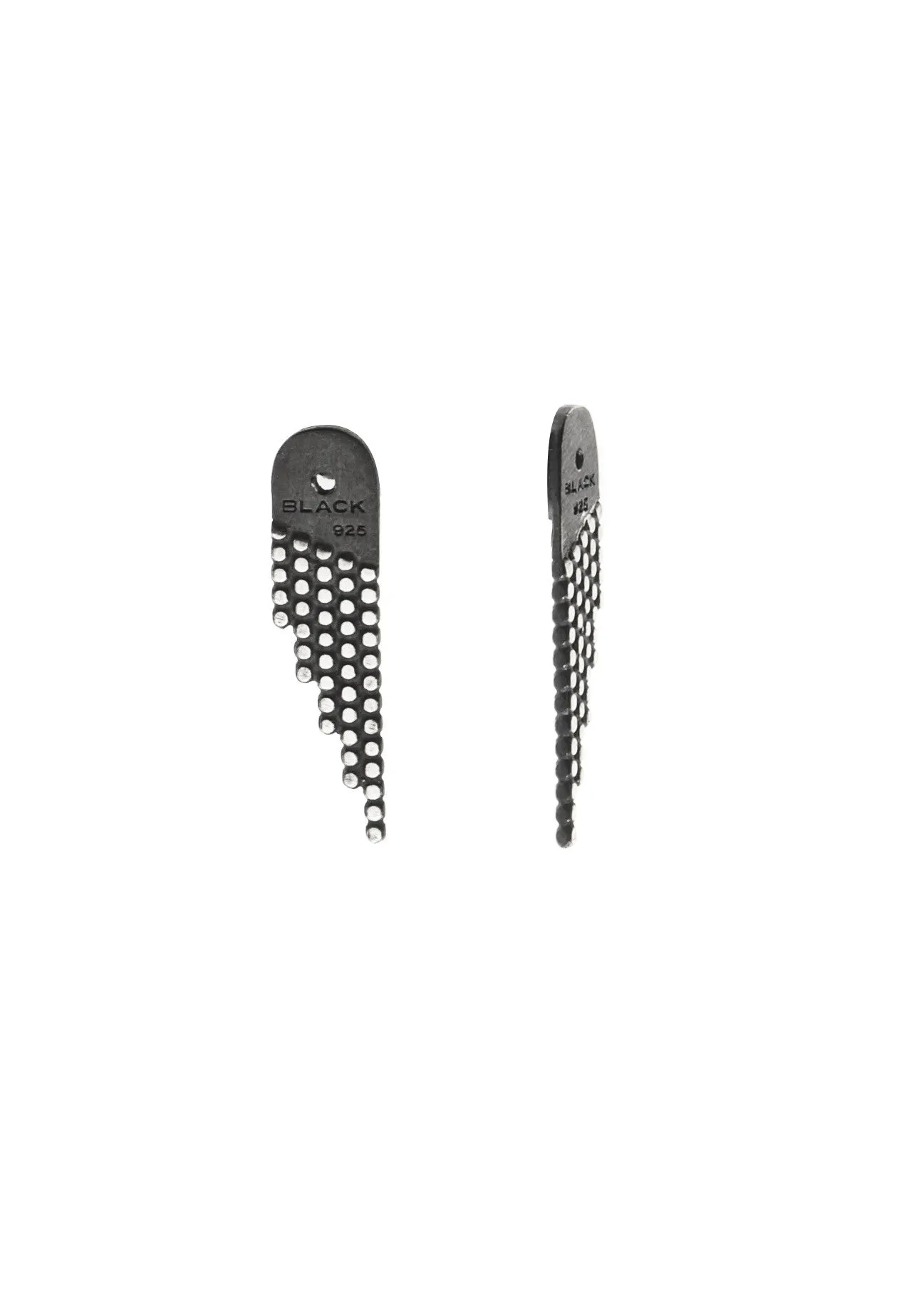 Boucles d'oreilles Snow Reverse Maria Black, argent oxydé
