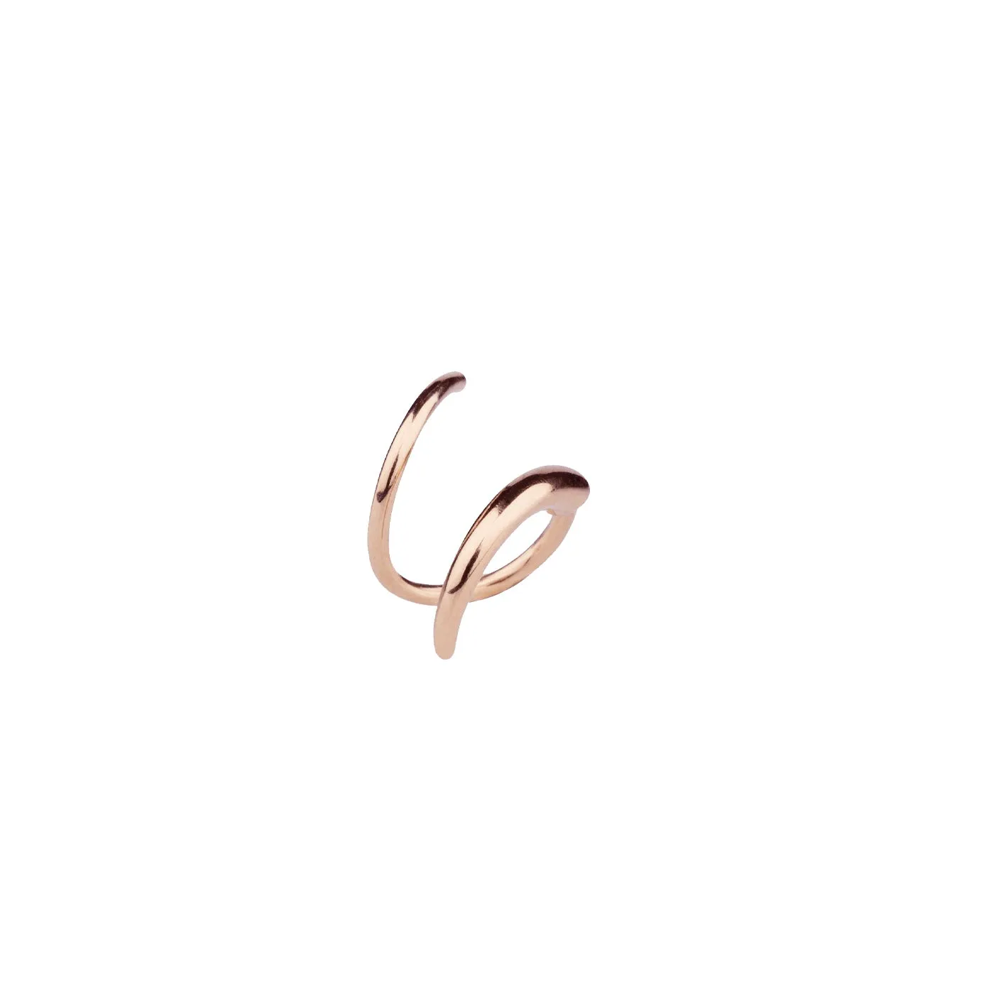 Boucle d'oreille Tusk Twirl de Maria Black, or rose