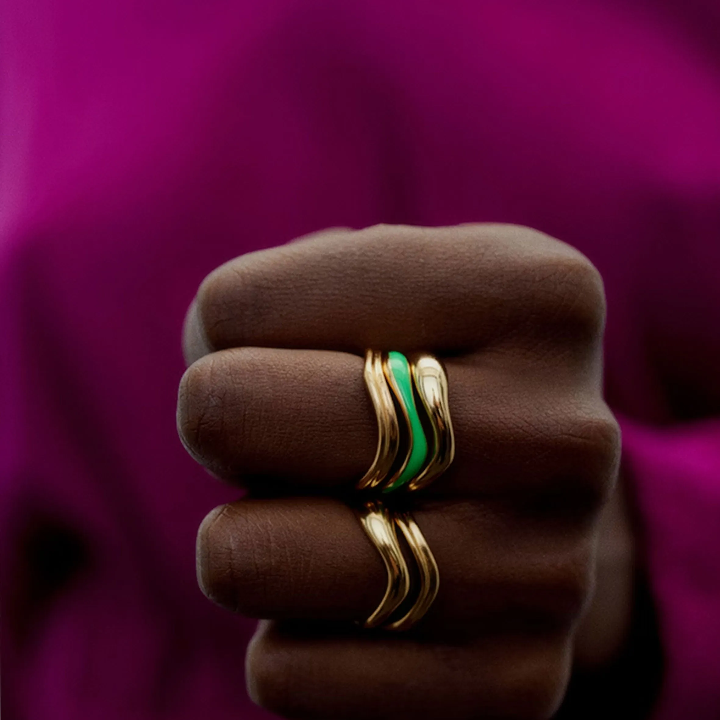 Bague Vayu en or Maria Black Jewellery