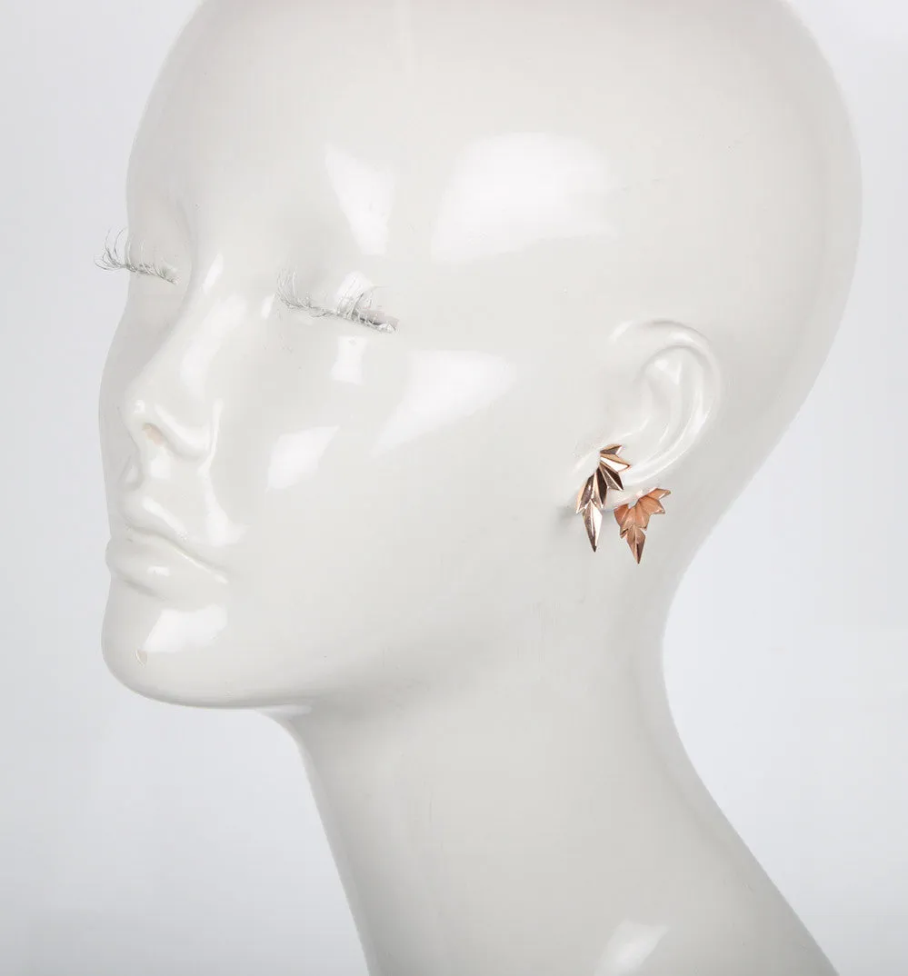 Boucle d'oreille inversée Maria Black Jewellery Wing, or rose
