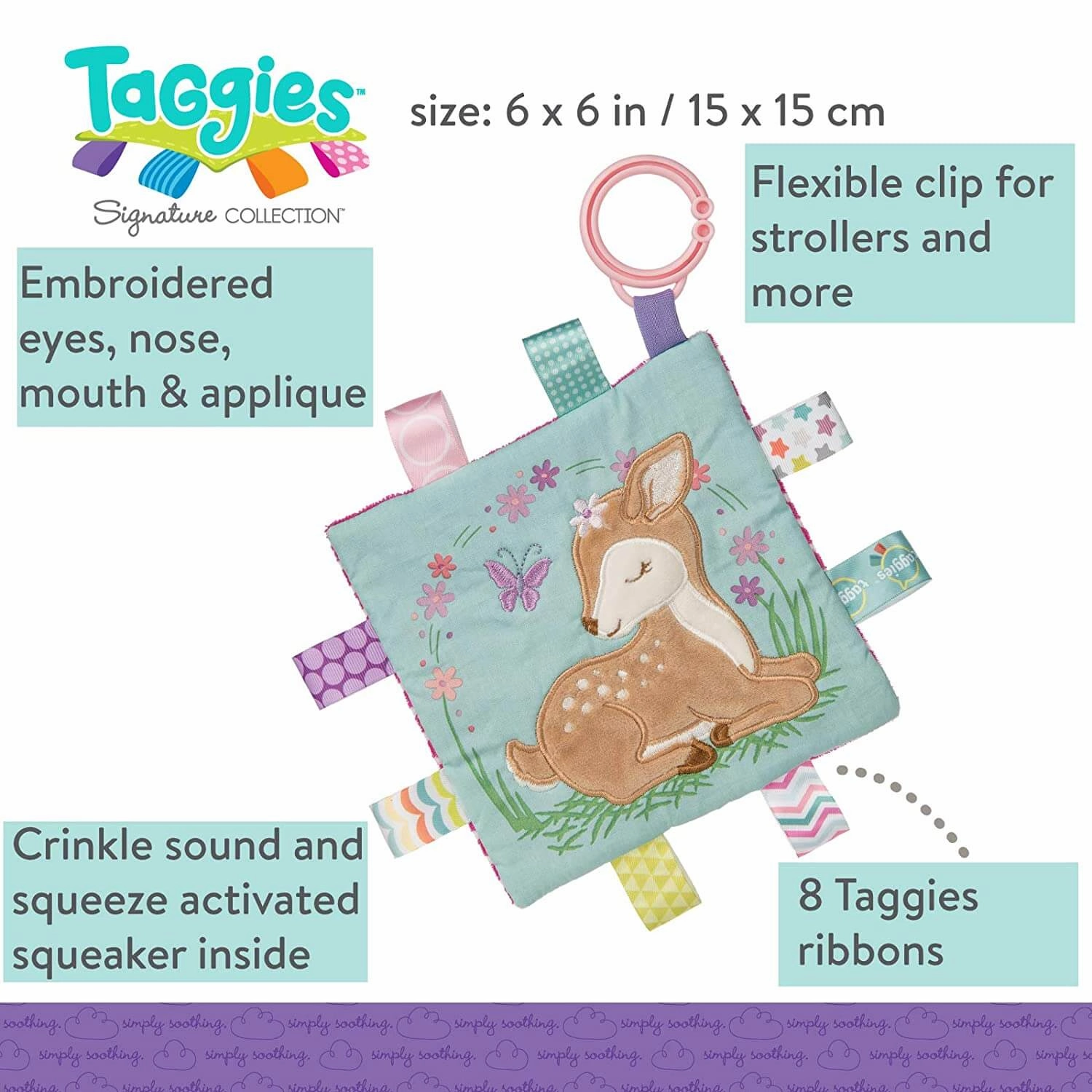 Mary Meyer Toys Mary Meyer Taggies Crinkle Me Flora Fawn